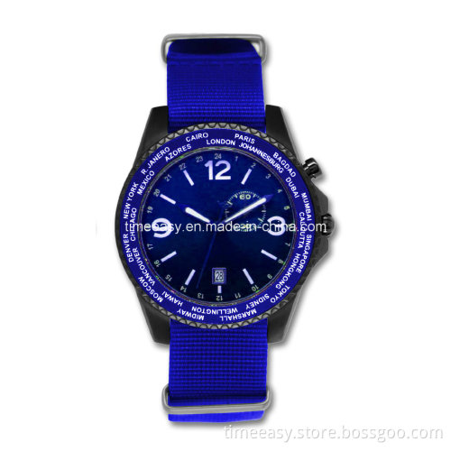 2014 New Stunning Colorful Nylon Wrist Watch (TE3568)